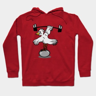 Chicken lifting weights Hoodie